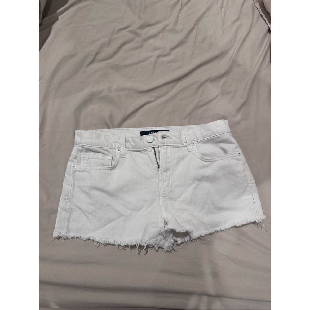 J BRAND white jean low waist shorts size 25 women’s